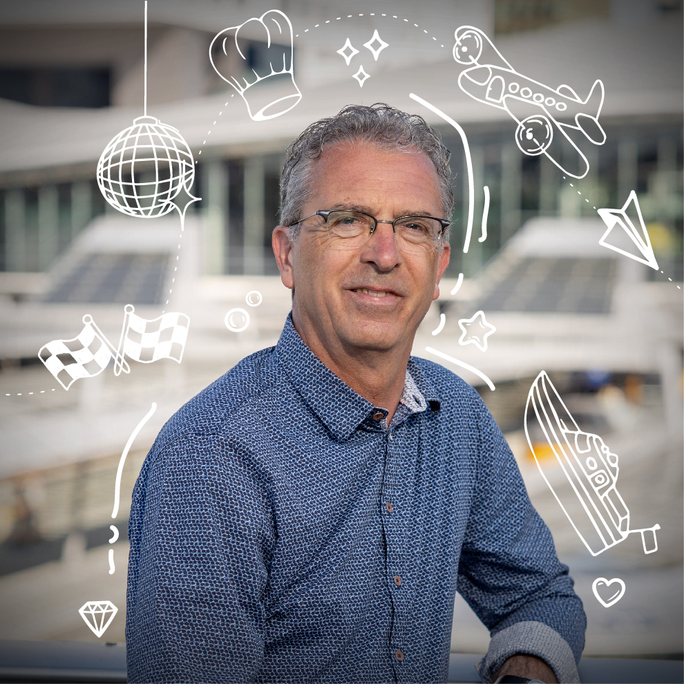 Hans Dijkman is directeur bij het creatieve communicatieadviesbureau O2 Communicatie in hartje Utrecht.